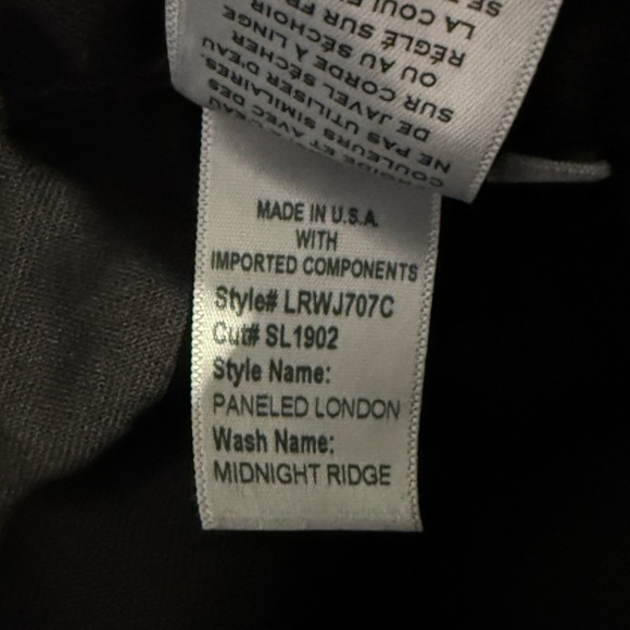SLVRLAKE Women's Paneled London Jeans 28 Black Midnight NWT‎ High Rise Raw Hem - Picture 9 of 10